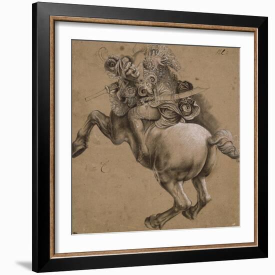 Cavalier, étude d'après la Bataille d'Anghiari-Léonard de Vinci-Framed Giclee Print