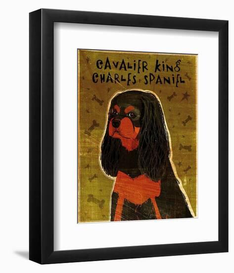 Cavalier King Charles (black and tan)-John Golden-Framed Art Print