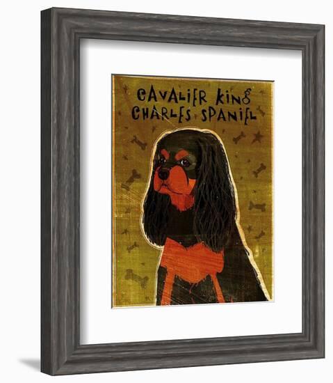 Cavalier King Charles (black and tan)-John Golden-Framed Art Print