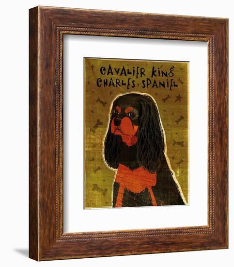 Cavalier King Charles (black and tan)-John Golden-Framed Art Print