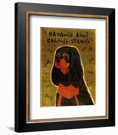 Cavalier King Charles (black and tan)-John Golden-Framed Art Print