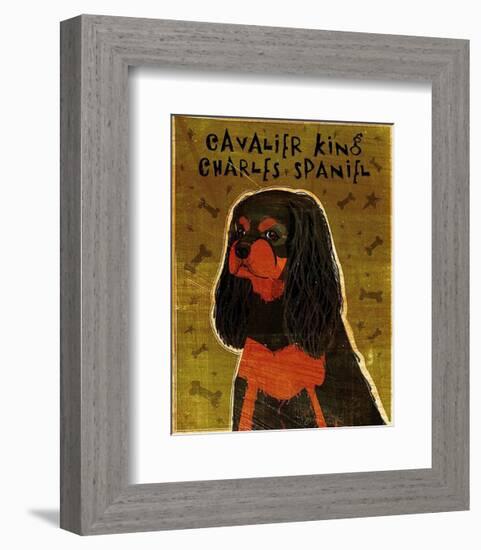 Cavalier King Charles (black and tan)-John Golden-Framed Art Print