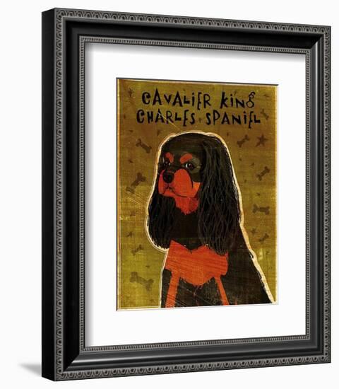 Cavalier King Charles (black and tan)-John Golden-Framed Art Print