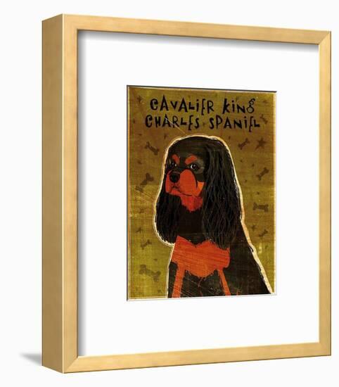 Cavalier King Charles (black and tan)-John Golden-Framed Art Print