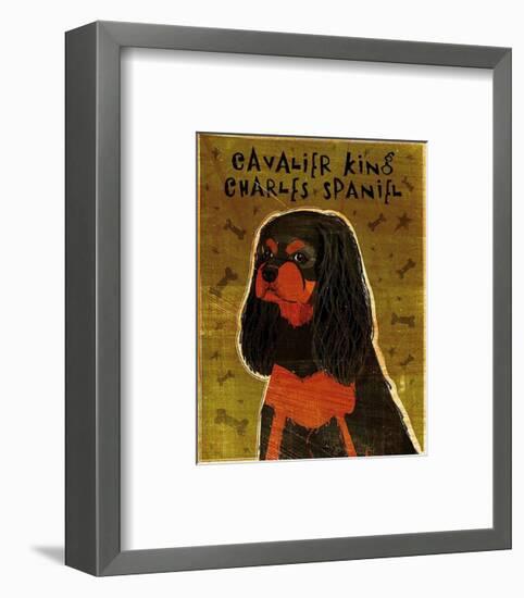 Cavalier King Charles (black and tan)-John Golden-Framed Art Print