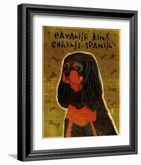 Cavalier King Charles (black and tan)-John Golden-Framed Art Print