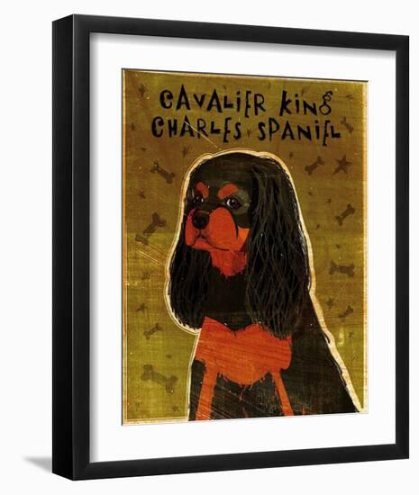 Cavalier King Charles (black and tan)-John Golden-Framed Art Print