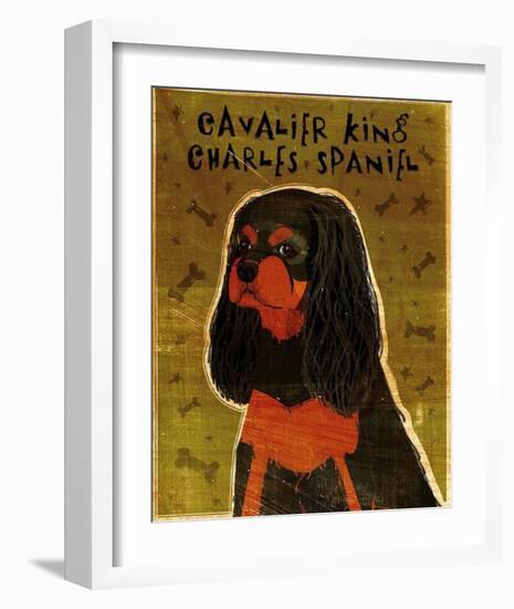 Cavalier King Charles (black and tan)-John Golden-Framed Art Print