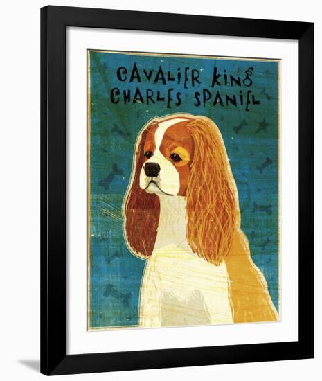 Cavalier King Charles (Blenheim)-John W^ Golden-Framed Art Print