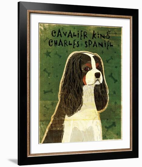 Cavalier King Charles (tri-color)-John W^ Golden-Framed Art Print