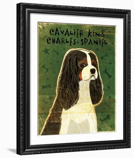 Cavalier King Charles (tri-color)-John W^ Golden-Framed Art Print