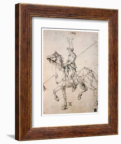 Cavalier with Lance, 1502-Albrecht Durer-Framed Giclee Print