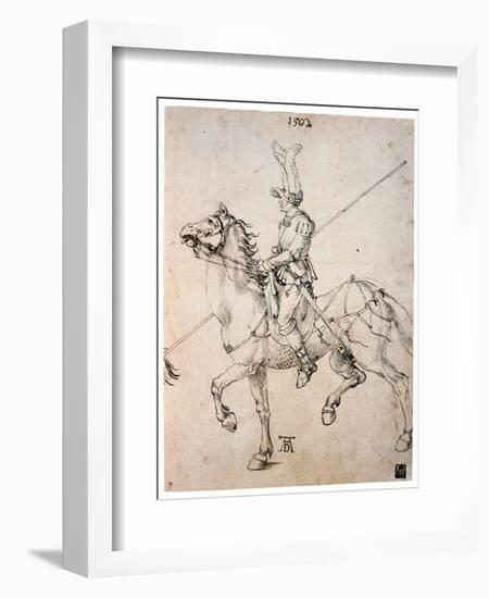 Cavalier with Lance, 1502-Albrecht Durer-Framed Giclee Print