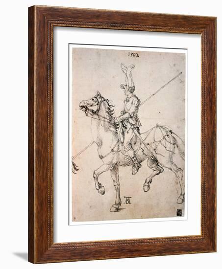 Cavalier with Lance, 1502-Albrecht Durer-Framed Giclee Print
