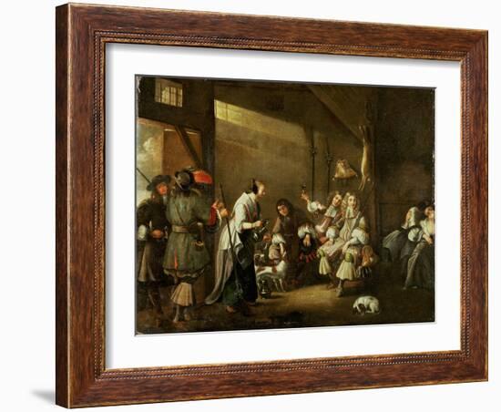 Cavaliers and Companions Carousing in a Barn-Edwaert Collier-Framed Giclee Print