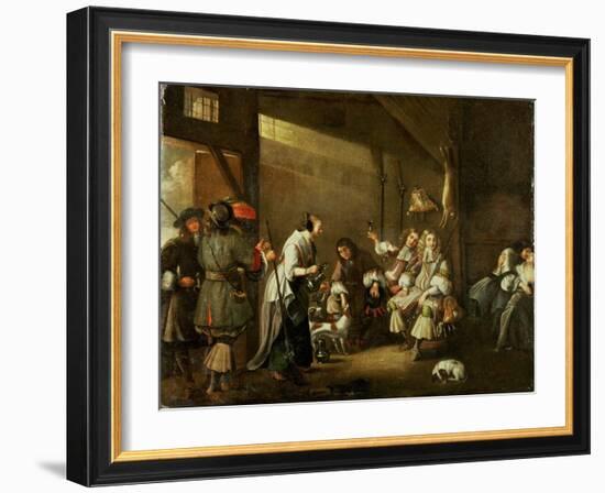 Cavaliers and Companions Carousing in a Barn-Edwaert Collier-Framed Giclee Print