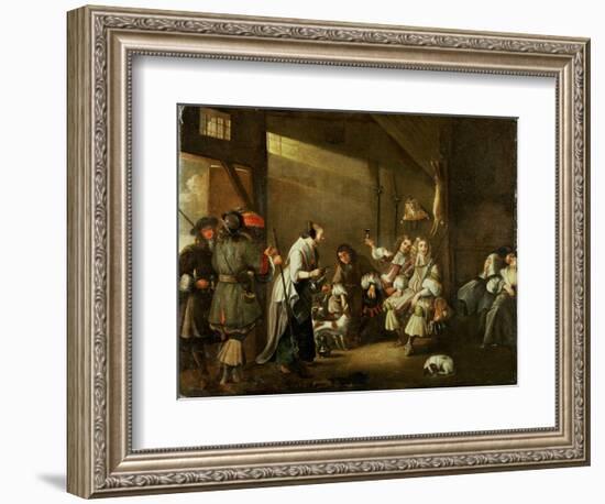 Cavaliers and Companions Carousing in a Barn-Edwaert Collier-Framed Giclee Print