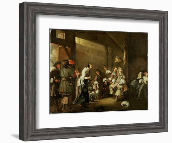 Cavaliers and Companions Carousing in a Barn-Edwaert Collier-Framed Giclee Print