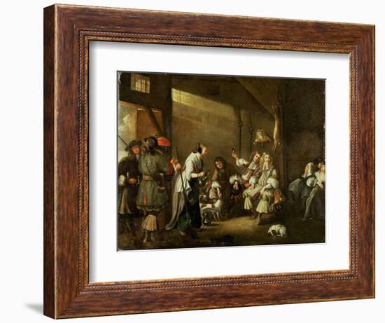 Cavaliers and Companions Carousing in a Barn-Edwaert Collier-Framed Giclee Print