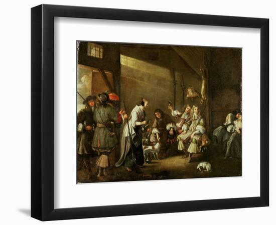 Cavaliers and Companions Carousing in a Barn-Edwaert Collier-Framed Giclee Print