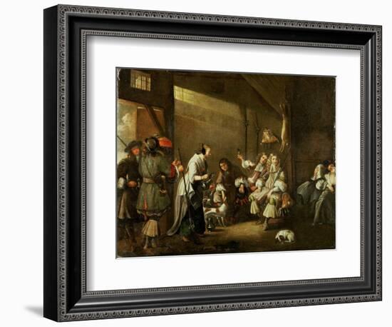 Cavaliers and Companions Carousing in a Barn-Edwaert Collier-Framed Giclee Print