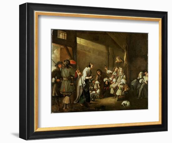 Cavaliers and Companions Carousing in a Barn-Edwaert Collier-Framed Giclee Print