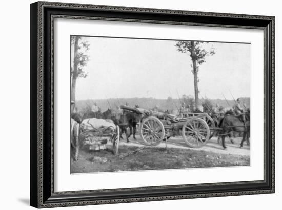 Cavalry and Artillery of the French 10th Army, Villers-Cotterets, Aisne, France, 1918-null-Framed Giclee Print