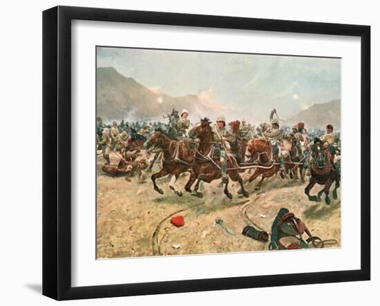 Cavalry Charge in the Battle of Maiwand During the War Between Afghanistan and Great Britain-null-Framed Photographic Print