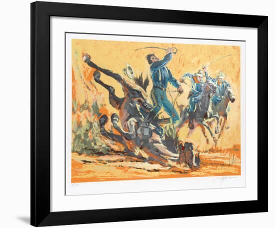 Cavalry Charge-Harry Schaare-Framed Serigraph