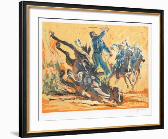 Cavalry Charge-Harry Schaare-Framed Serigraph