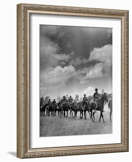 Cavalry in Maneuvers at Ft. Francis Warren-Horace Bristol-Framed Photographic Print