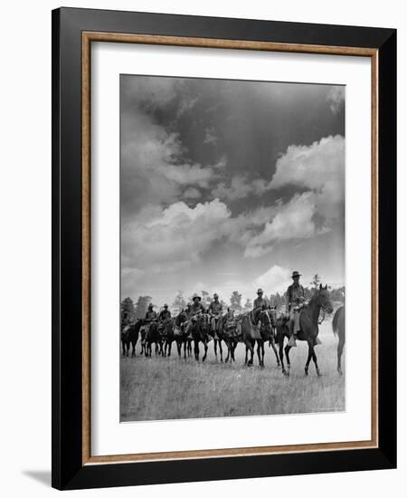 Cavalry in Maneuvers at Ft. Francis Warren-Horace Bristol-Framed Photographic Print