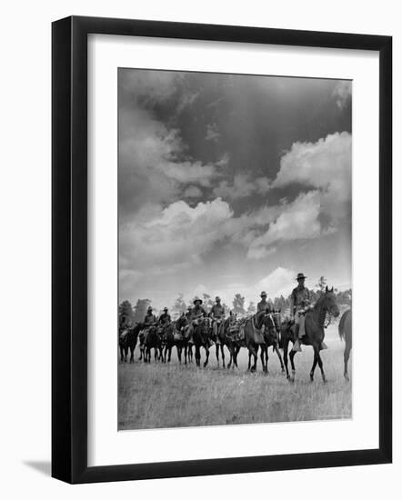 Cavalry in Maneuvers at Ft. Francis Warren-Horace Bristol-Framed Photographic Print