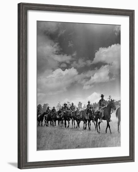 Cavalry in Maneuvers at Ft. Francis Warren-Horace Bristol-Framed Photographic Print