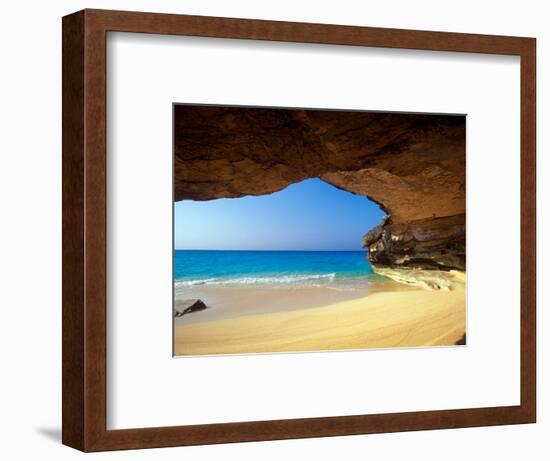 Cave at French Bay, San Salvador Island, Bahamas-Greg Johnston-Framed Photographic Print