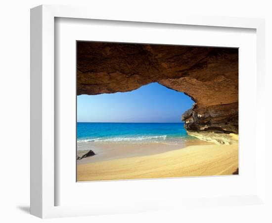 Cave at French Bay, San Salvador Island, Bahamas-Greg Johnston-Framed Photographic Print