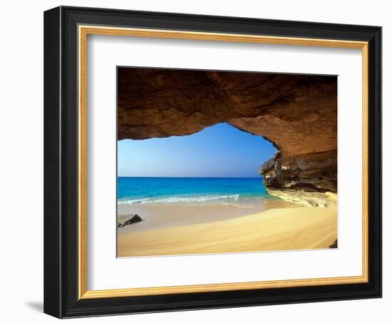 Cave at French Bay, San Salvador Island, Bahamas-Greg Johnston-Framed Photographic Print