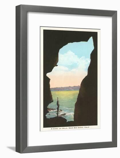 Cave at La Jolla, California-null-Framed Art Print