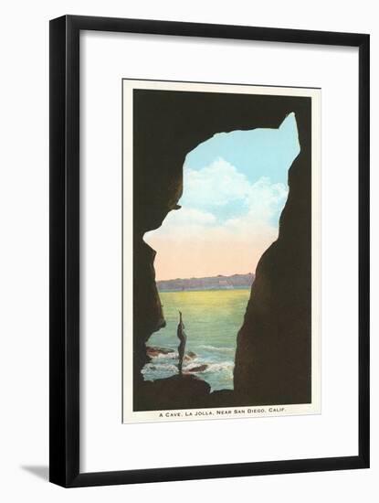 Cave at La Jolla, California-null-Framed Art Print