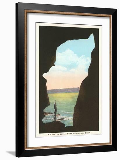 Cave at La Jolla, California-null-Framed Art Print