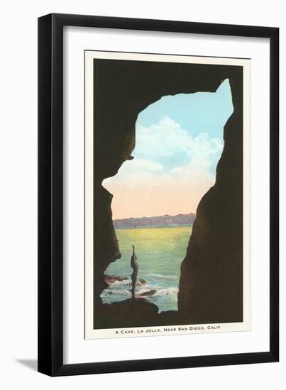 Cave at La Jolla, California-null-Framed Art Print