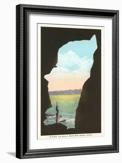 Cave at La Jolla, California-null-Framed Art Print