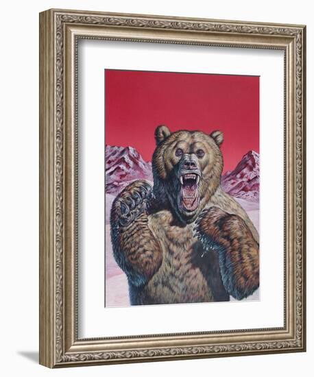 Cave Bear (Ursus Spelaeus), Pleistocene Epoch-null-Framed Art Print