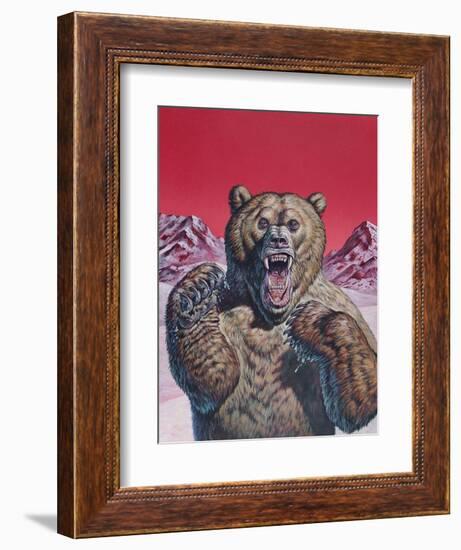 Cave Bear (Ursus Spelaeus), Pleistocene Epoch-null-Framed Art Print