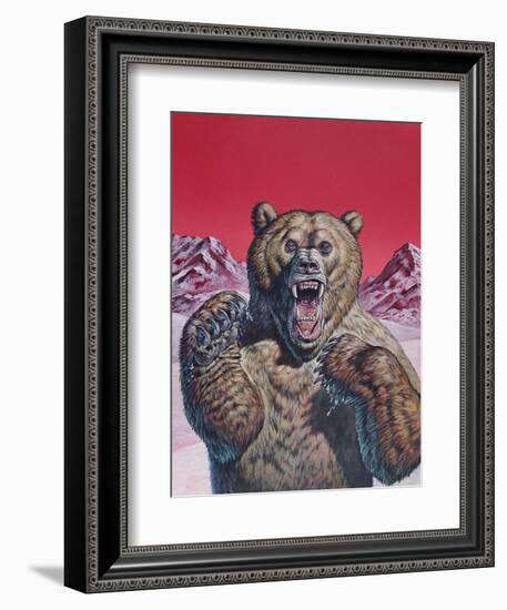 Cave Bear (Ursus Spelaeus), Pleistocene Epoch-null-Framed Art Print