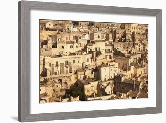 Cave Dwellings, Sasso Barisano, UNESCO World Heritage Site, Matera, Basilicata-Markus Lange-Framed Photographic Print