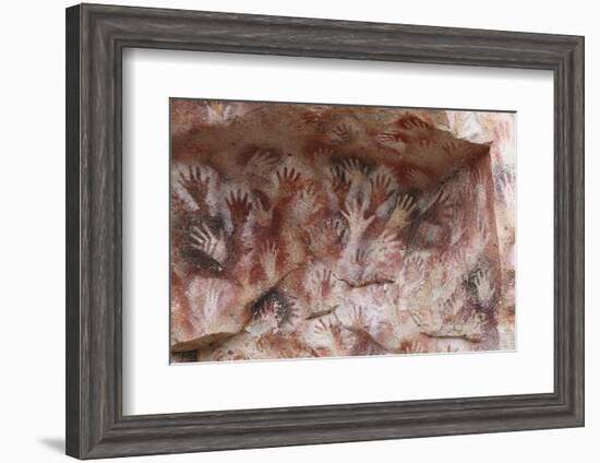 Cave Hand Paintings, Dated to around 550 BC. Cueva De Las Manos, Argentina, March 2010-Mark Taylor-Framed Photographic Print