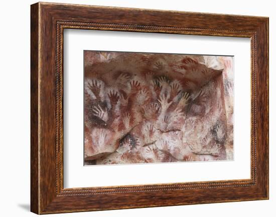 Cave Hand Paintings, Dated to around 550 BC. Cueva De Las Manos, Argentina, March 2010-Mark Taylor-Framed Photographic Print