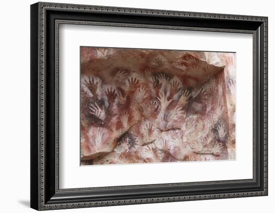 Cave Hand Paintings, Dated to around 550 BC. Cueva De Las Manos, Argentina, March 2010-Mark Taylor-Framed Photographic Print