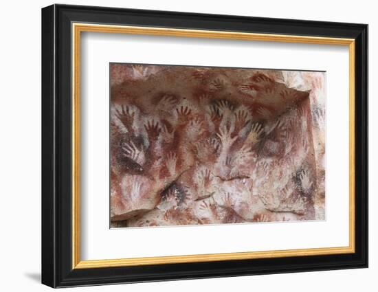 Cave Hand Paintings, Dated to around 550 BC. Cueva De Las Manos, Argentina, March 2010-Mark Taylor-Framed Photographic Print